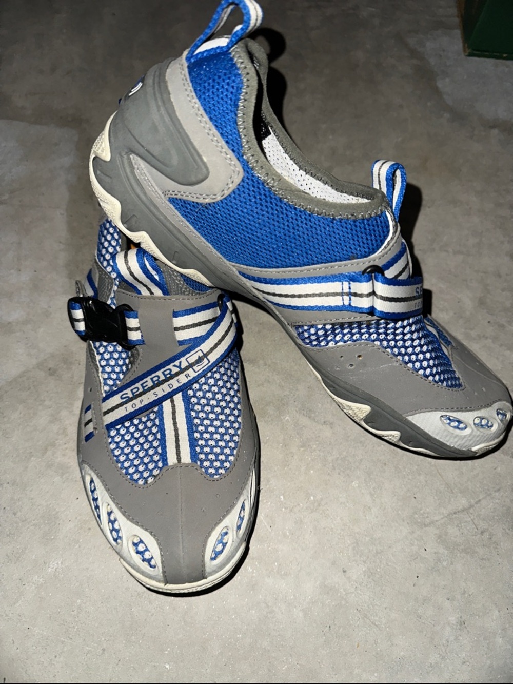 Sperry Blue & Gray Water Shoe with Orange Insole